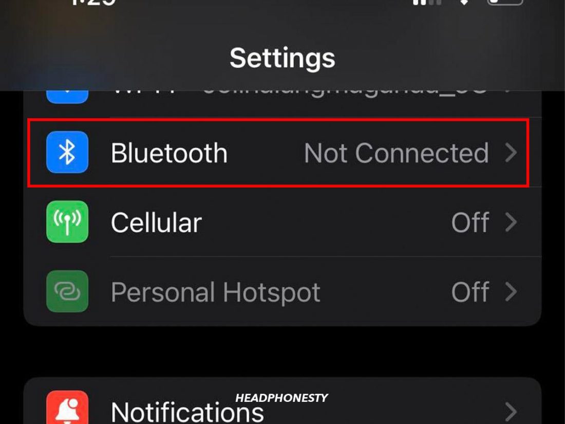 Bluetooth settings